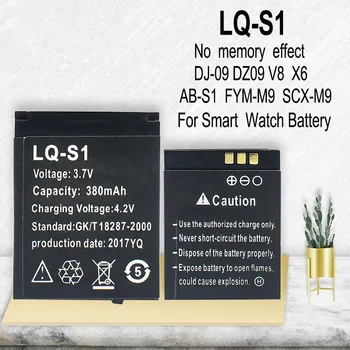 LQ-S1 3,7 V 380mAh Smart Hodinky Batérie DZ09 Batérie Pre DJ-09 V8 X6 AB-S1 SCX-M9 FYM-M9 VJP, HKS-S1 LQS1 bateria