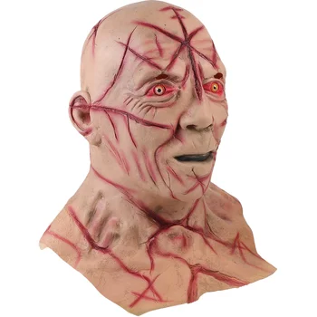 Strašidelný Halloween Masky Pokrývky Hlavy Horor Strašidelné Emulzie Masky Pre Dospelých Realistické Cosplay