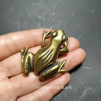 Antické bronzové zber antique brass pevné čistej medi žaba malý starý tovaru
