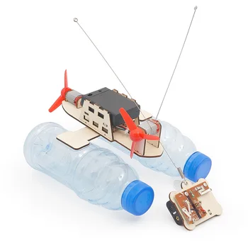 NOVÉ Zmontované Veterných Turbín Model Čln, Drevený, Diaľkové Ovládanie Lode DIY Vedy Vzdelávacie Hračky Darček Tvorivé Model
