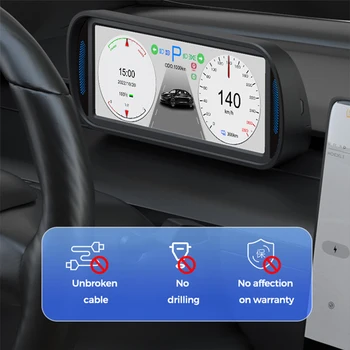 Nástroj Rýchlomer HD LCD Digitálny Rýchlomer Elektronické Head Up Displej Smart Auto Rýchlomer pre Tesla Model 3 Y 2019-2022