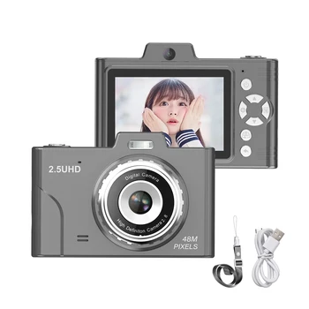 Prenosné Deti Kamera 1080P Kompaktný Fotoaparát 48MP Dual Šošovky 8× Optický Zoom Skvelý Darček pre Chlapcov, Dievčatá, Deti, Teenagerov, Dospelých