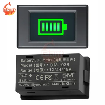 DM DC12V-48V Kapacita Batérie Indikátor Vysokou presnosťou DC Batéria elektromerom Červená/Zelená LED Displej Batérie Tester