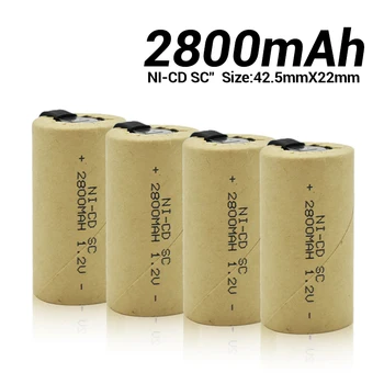 Quality SC 2800mah 1.2 v batérie typu NI-CD nabíjateľné batérie pre makita bosch B&D Hitachi metabo dewalt pre elektrický skrutkovač