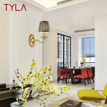 TYLA Mosadz Nástenné Sconce Lampa Moderné Luxusné Keramické LED Svetlo, Dizajn Pre Domov Spálňa Salón Balkón