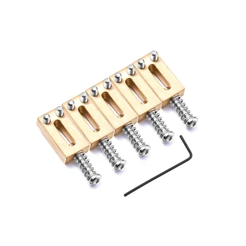 6 Ks Elektrické Gitary, Jeden Shake Tremolo Most String Kód, Spodnej Reťazec Bar Stlačením String Kód pre Blatník,Striebro