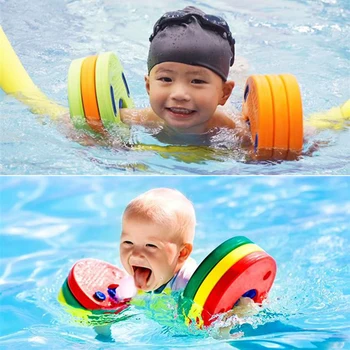 1PCs/ Pack EVA Pena Plávať Disky Rameno Pásma Plávajúce Rukávy Nafukovací Bazén Float Rada Baby Plávanie Cvičenia Kruhy, Krúžky