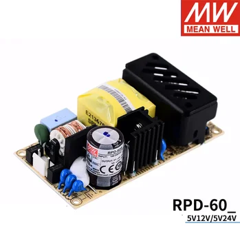 Taiwan ZNAMENAŤ AJ PCB holé dosky napájanie RPD-65C/65D 60W, duálny výstup 12V5V/24V5V originálne