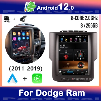 Pentohoi autorádia Pre Dodge RAM 2011-2019 Tesla Štýl Android 12 Multimediálne DVD Video Prehrávač, Stereo Auto Navigácia, WIFI, GPS, 5G