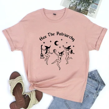 Feministické Hex Na Patriarchy T-shirt Camiseta Zábavné Tanečné Čarodejnice Čiar Tee Tričko Top Ročník Ženy Postavenia Tshirts