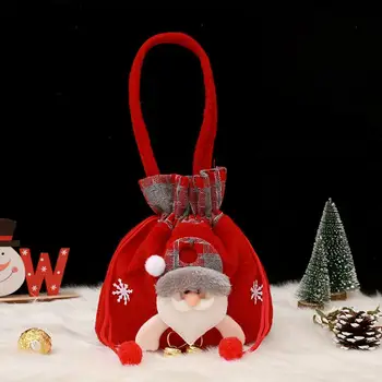 Elk Motív Vianočné Darčekové Tašky Slávnostné Cartoon Šnúrkou Darčekové Tašky Vianočné Dekorácie s Roztomilý Tote pre Balenie
