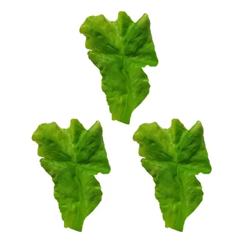 3 Ks Umelých Šalátových listoch Zeleniny Leaf Dekoroch Faux Ovocie PVC Potravín Simulované Simulácia Zeleniny Garland Dekorácie