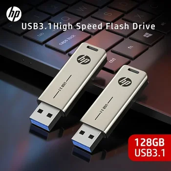 HP X796 USB3.1 Kovový USB Flash Disk 32GB 64GB 128 gb kapacitou 256 GB Pero Jednotky Tvorivé Osobnosti Auto Hudobný Darček High-Speed USB kl ' úč
