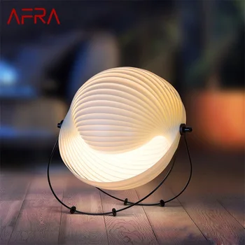 AFRA Moderné Stolové Svietidlo Tvorivé LED Biela Skladaný Tienidlo Stôl Dekoratívne Posteľ Svetlo Pre Domáce