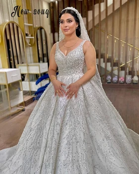 Nový Príchod Svadobné Šaty Iskru Korálkové plesové Šaty Princezná Svadobné Šaty pre Tehotné 2023 Vestido De Haute Couture Casamento