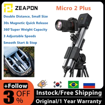 Zeapon Micro 2 Plus Motorizované Posúvač Kamery Prenosné Cestovné Vzdialenosti 54cm/21.2 v 4,5 kg All-Smer Kapacitou 39 Decibelov Motora