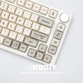 KBDiy Rodinný Počítač, XDA Profil Keycap 143 Tlačidlá Pre Mechanické Klávesnice DIY Vlastné PBT 61 60 Biele Retro Anime Nastaviť Keycaps