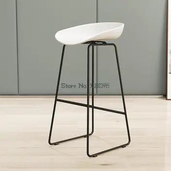 Nordic bar stoličky žehlička čierna barové moderný jednoduchý domácnosti späť vysoká stolička tvorivé osobné bar stoličky